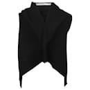 Roland Mouret Draped Sleeveless Top in Black Wool