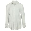 Camisa IRO com botões em seda artificial branca - Iro