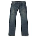 Saint Laurent D02 Stonewashed-Jeans aus blauem Denim
