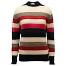 Iro Solal Ribbed Striped Small Sweater in Multicolor Acrylic