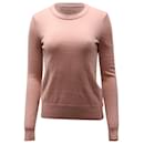 Theory Crewneck Sweater in Pink Cashmere