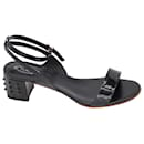 Tod's Ankle Strap Open-toe Sandals in Black Patent Leather
