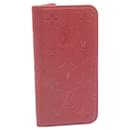 LOUIS VUITTON Monogram Empreinte iphoneX folio iPhone Case Red M63588 Auth pt441 - Louis Vuitton