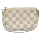 LOUIS VUITTON Damier Azur Mini Pochette Accessoires Pochette N58010 Auth LV 29078 - Louis Vuitton