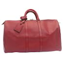 Louis Vuitton Epi Keepall 45 Boston Bag Red M42977 LV Auth tp219