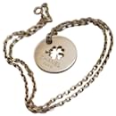 Chanel Clover Pendant Sterling Silver Necklace