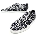 HERMES SHOES OXYGENE SNEAKERS 37 SILK BRAIDED WHITE AND BLACK SHOES - Hermès