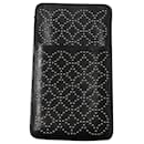 Alaia Smartphone Case 10 in black leather - Alaïa