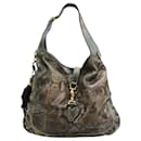Large Python Leather Hobo Bag with Bamboo Tassel - Gucci