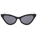 Gucci GG0597S Cat Eye Sonnenbrille aus schwarzem Acetat
