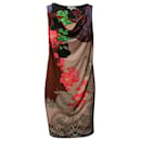 Etro Ärmelloses Kleid mit Wasserfallausschnitt aus mehrfarbigem Polyester