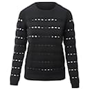 Herve Leger Stretch-Knit Bandage Pullover in Black Rayon