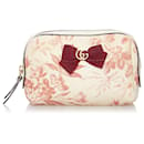 Gucci Red Flora Canvas Cosmetic Pouch