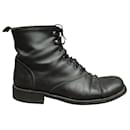 all leather laced ankle boots made in Italy p 38 - Autre Marque