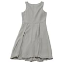 Emporio Armani Sleeveless A-Line Dress in Grey Polyester
