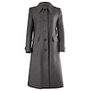 Prada Tweed Coat in Grey Cotton