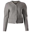 Balenciaga Tailored Puff Sleeve Jacket in Grey Wool