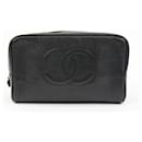 Black Caviar CC Logo Cosmetic Pouch - Chanel