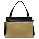 Celine Brown Medium Edge Bicolor Leather Handbag - Céline