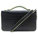 CHRISTIAN DIOR HOMME XXL ZIPPED WALLET POUCH IN BLACK LEATHER - Christian Dior