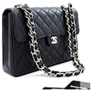 CHANEL Large Classic Handbag Chain Shoulder Bag Flap Black Caviar - Chanel