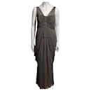 Vera Wang White dove grey evening gown