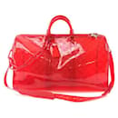 Louis Vuitton Keepall 50 Bandouliere Clear Virgil Red PVC
