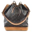 Louis Vuitton Bucket Gm Drawstring Brown Coated Canvas Shoulder Bag