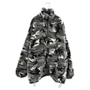 BALENCIAGA duck pattern oversized boa fleece blouson jacket gray - Balenciaga