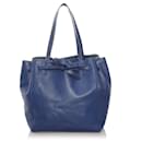 Celine Blue Small Phantom Cabas Leather Tote Bag - Céline
