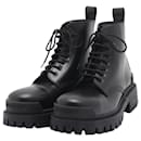 * Balenciaga 21 Years calf leather Boots 43 Men's Black STRIKE LACE-UP