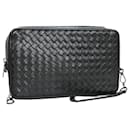 * BOTTEGA VENETA Intrecciato VN Document Case Second Bag Clutch Bag Pouch Multi Case Black Calf Leather - Bottega Veneta