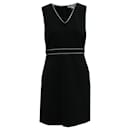 Black Dress with V-neck Detail - Diane Von Furstenberg