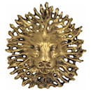 Chanel 2019 AW Lion head brooch in gold tone metal