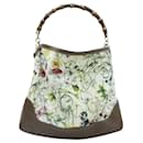 Bamboo Tote Canvas with Floral Print - Gucci