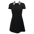 Louis Vuitton shift dress in black wool with sequined collar