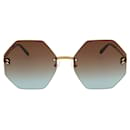 Oversized-Frame Metal Sunglasses - Stella Mc Cartney