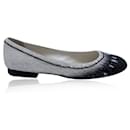 Black and White Sequinned Ballet Flats Shoes Size 40 - Chanel