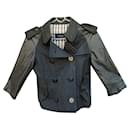 Burberry canvas & leather jacket size 34