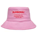 Horseferry Bucket Hat in Pink Canvas - Burberry