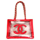 Chanel 1995 Transparent Patent Leather CC Bag / Shopping Tote by Karl Lagerfeld