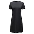 Theory Short Sleeved Mini Dress in Black Triacetate