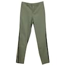 Zadig Voltaire Side-Stripe Trousers in Khaki Cotton - Zadig & Voltaire