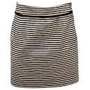 Kate Spade Striped Sequined Skirt in Black and White Silk