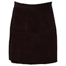 a.P.C. Solene Corduroy Skirt in Burgundy Cotton - Autre Marque