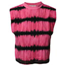 Alice & Olivia Desma Cropped Tie-Dye Tank Top in Pink/Black Cotton - Alice + Olivia