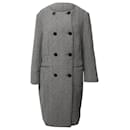 Isabel Marant Etoile Herringbone Coat in Grey Wool