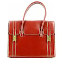 Hermes burgundy leather 60's Drag bag - Hermès
