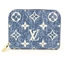Blue Monogram Denim Zippy Coin Wallet Compact Zip Around - Louis Vuitton