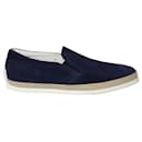 Tod's Slip-ons Shoes in Navy Blue Suede